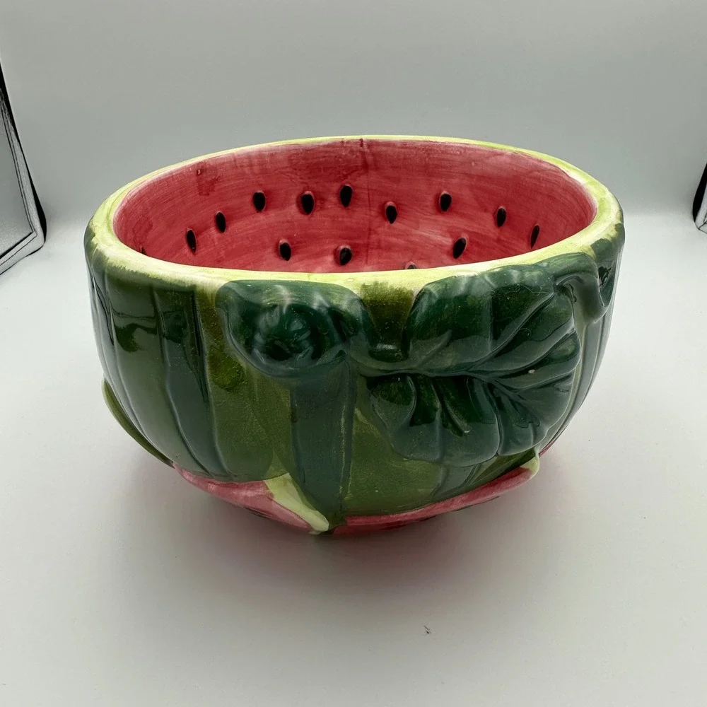 Watermelon Bowl & Napkin Holder Set Fruit‎ Kitchen Decor Summer Fun